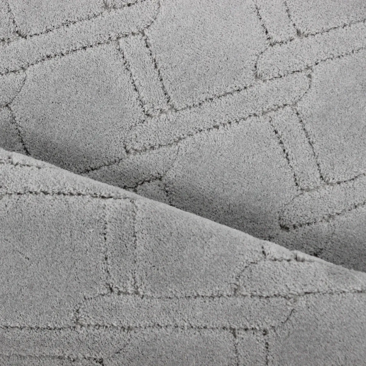 Nova Home Bath Rug Set Ricardo - Cotton - 2 Pcs - 60x100 cm & 40x60 cm - Light Grey product thumbnail 7