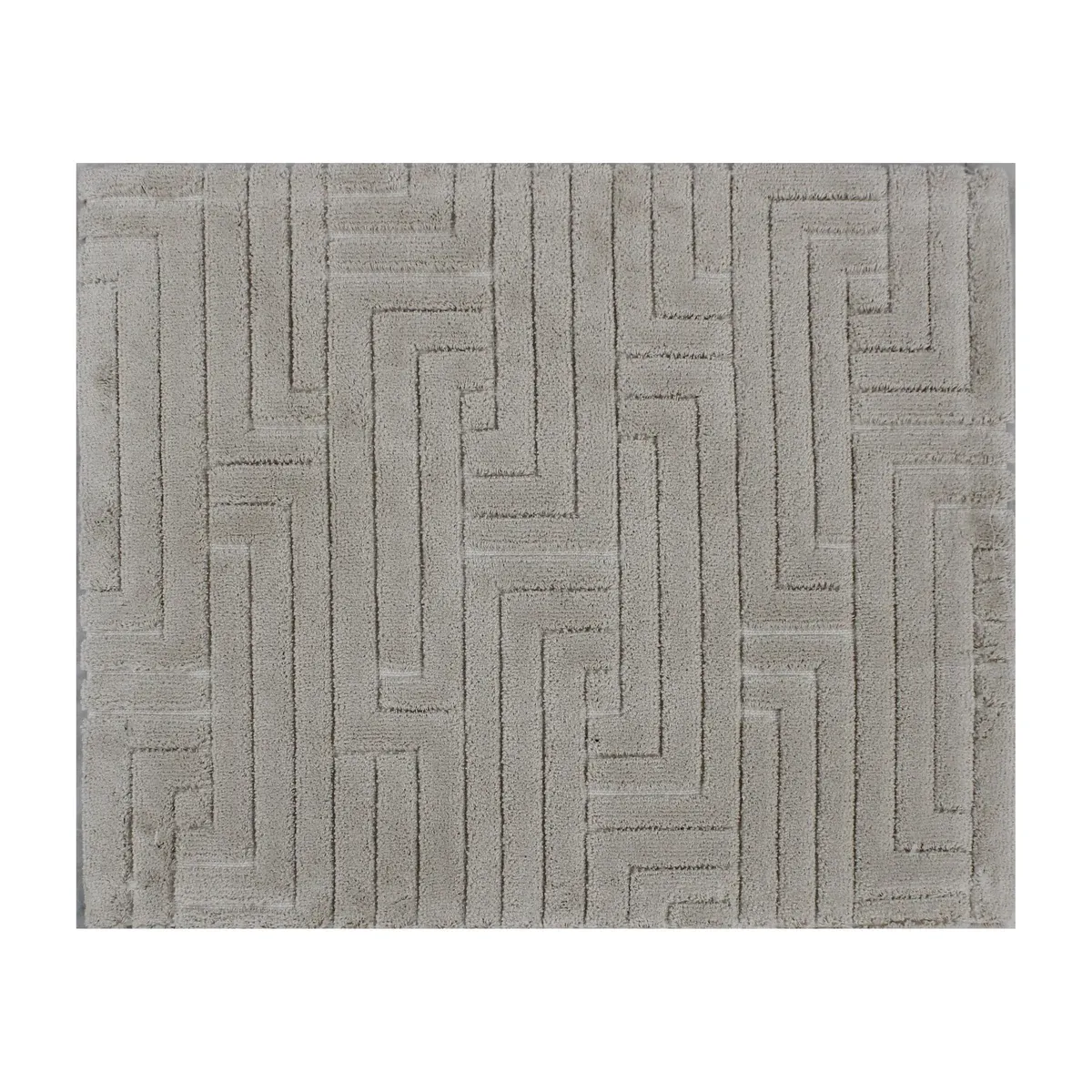 Nova Home Bath Rug Set Wood - Cotton - 2 Pcs - 60x100 cm & 40x60 cm - Beige product thumbnail 6