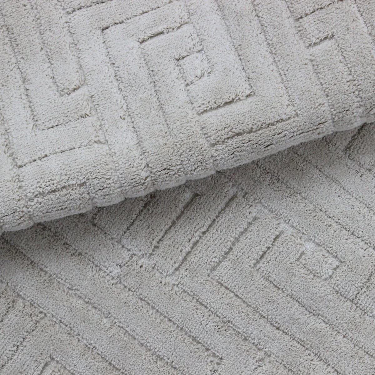 Nova Home Bath Rug Set Wood - Cotton - 2 Pcs - 60x100 cm & 40x60 cm - Beige product thumbnail 7