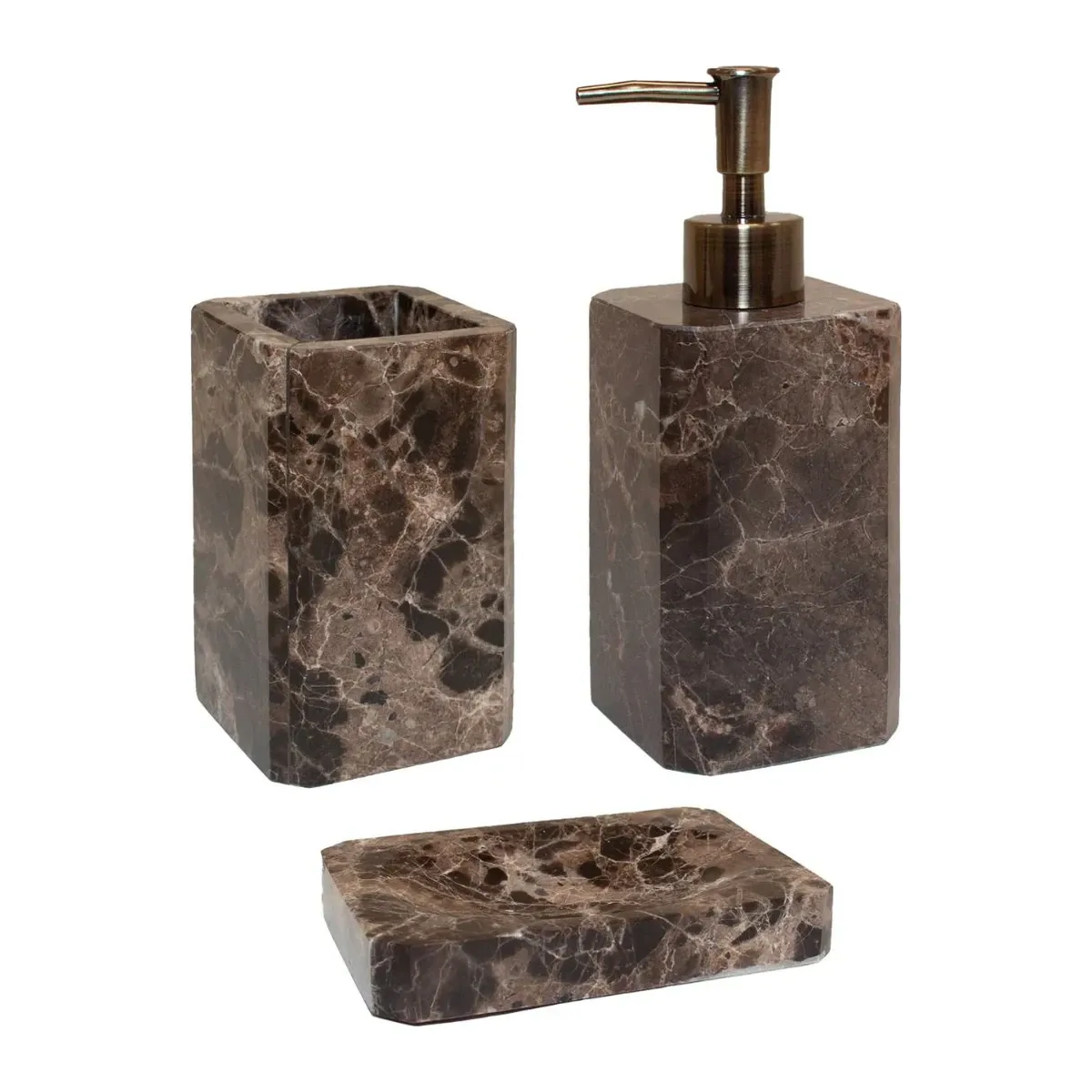 Andrea Toothbrush Holder - Brown Marble (BA75103) product thumbnail 2