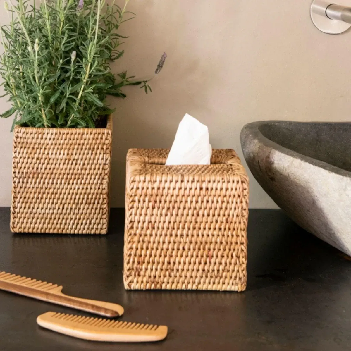 Andrea Tissue Box - Brown (BA73190) product thumbnail 4