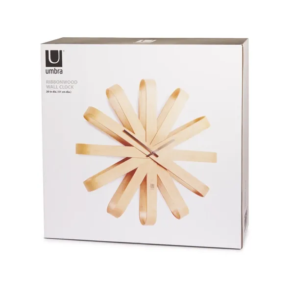Umbra Ribbonwood Wall Clock - Natural product thumbnail 3