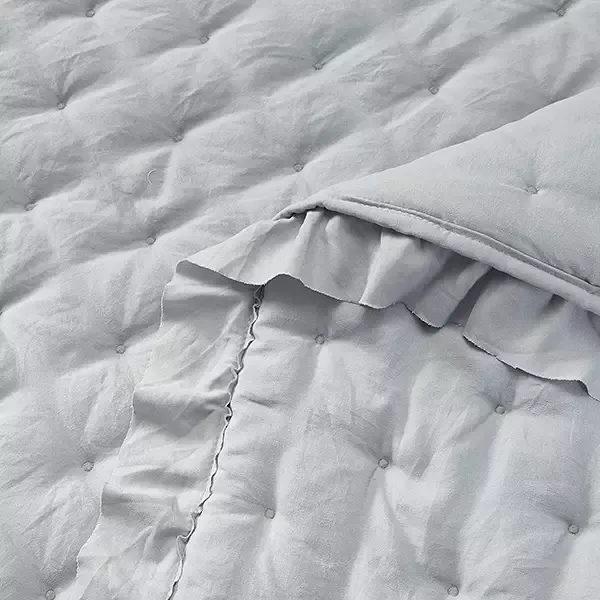 Nova Home "Mabel" Quilted Embroidery Kid's Comforter Set - Queen - 5 Pcs - Grey product thumbnail 8