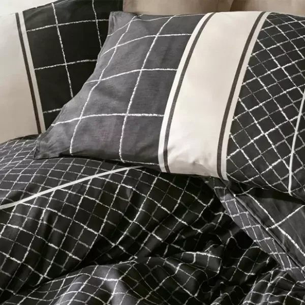 Nova Home Antre Printed Duvet Cover Set - 100% Cotton - King & Super King - 4 Pcs - Black product thumbnail 3