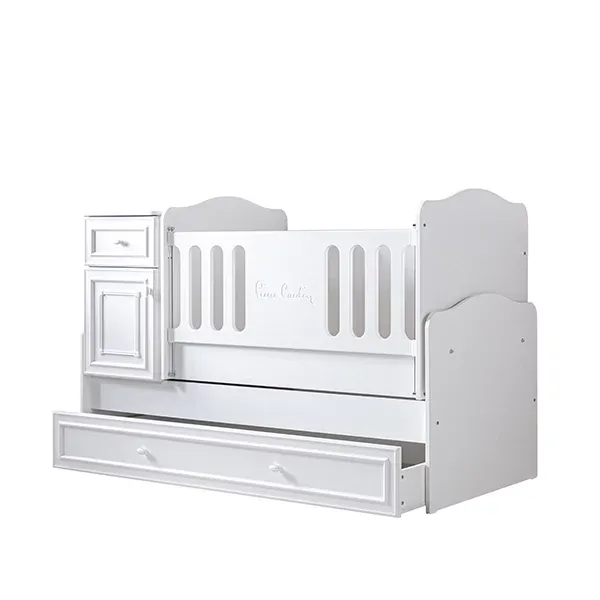 Pierre Cardin Aspendos Baby's Bed Convertible To Kid's Bed With Studying Desk - With Mattress - White product thumbnail 17