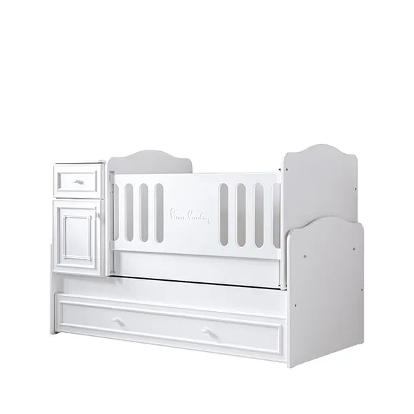Pierre Cardin Aspendos Baby's Bed Convertible To Kid's Bed With Studying Desk - With Mattress - White product thumbnail 2