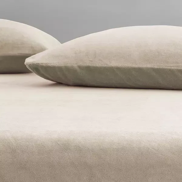 Nova Home WarmFit Winter Microfleece Fitted Sheet Set - Beige (Available in Sizes) product thumbnail 3