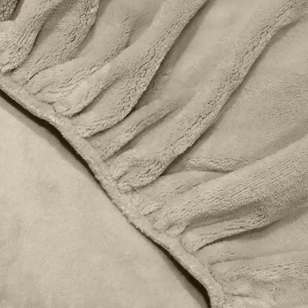 Nova Home WarmFit Winter Microfleece Fitted Sheet Set - Queen - 3 Pcs - Beige (Available in Sizes) product thumbnail 6