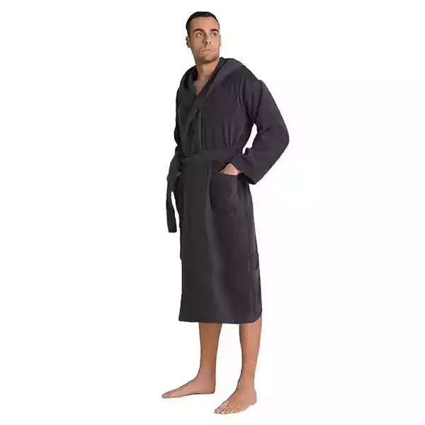 Cannon Plain Unisex Bathrobe (1 Piece) - 100% Cotton - S - Black product thumbnail 4