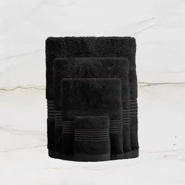 Nova Home "Pretty Collection" Towel - 100% Cotton, 33X33 cm - Black product thumbnail 2