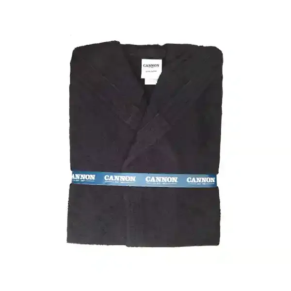 Cannon Plain Unisex Bathrobe (1 Piece) - 100% Cotton - XXL - Black product thumbnail 4