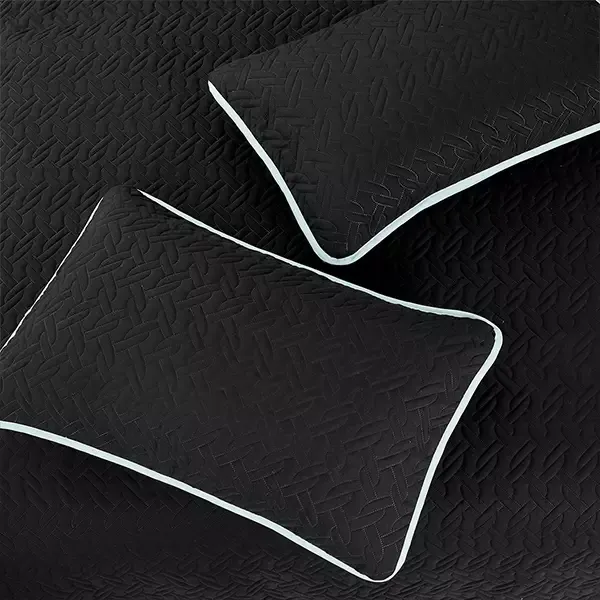 Nova Home Cross Bed Spread Set - 4 Pcs - King & Super King - Black & Silver product thumbnail 7