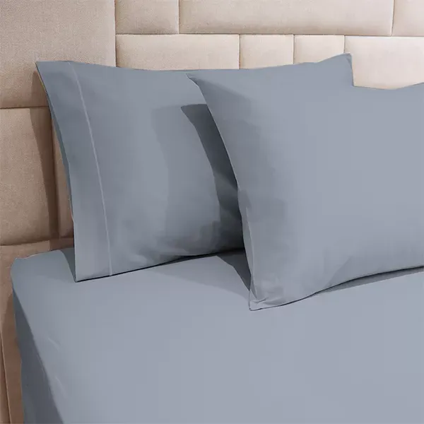 Fieldcrest Plain Fitted Sheet Set - 100% Cotton - 220 Thread Count - Queen - 3 Pcs - Blue product thumbnail 2