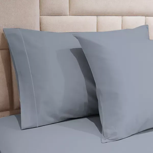 Fieldcrest Plain Fitted Sheet Set - 100% Cotton - 220 Thread Count - Blue (Available in sizes) product thumbnail 4