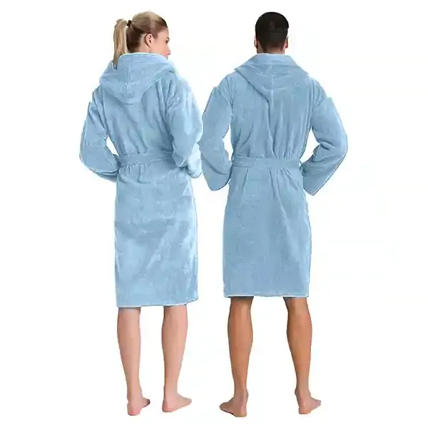 Cannon Plain Unisex Bathrobe (1 Piece) - 100% Cotton - L - Blue product thumbnail 6