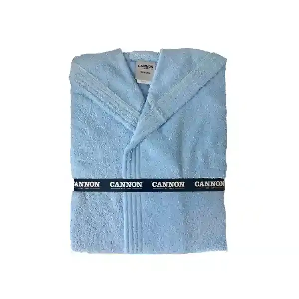 Cannon Plain Unisex Bathrobe (1 Piece) - 100% Cotton - L - Blue product thumbnail 3