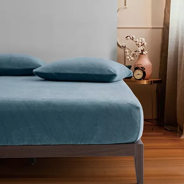 Nova Home WarmFit Winter Microfleece Fitted Sheet Set - Blue (Available in Sizes) product thumbnail 5