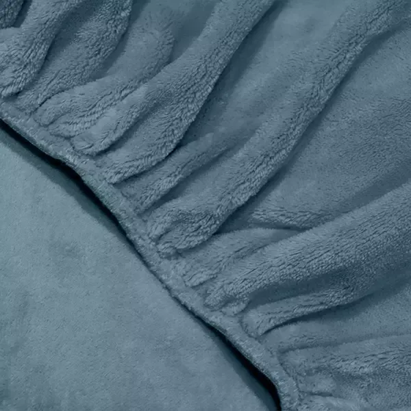 Nova Home WarmFit Winter Microfleece Fitted Sheet Set - Blue (Available in Sizes) product thumbnail 6
