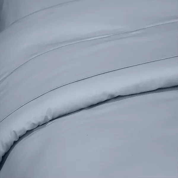 Fieldcrest Plain Duvet Cover - 100% Cotton - 220 Thread Count - Single & Twin - Blue product thumbnail 2
