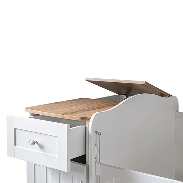 Pierre Cardin Bonnie Baby's Bed Convertible To Kid's Bed With Studying Desk - With Mattress - White product thumbnail 4