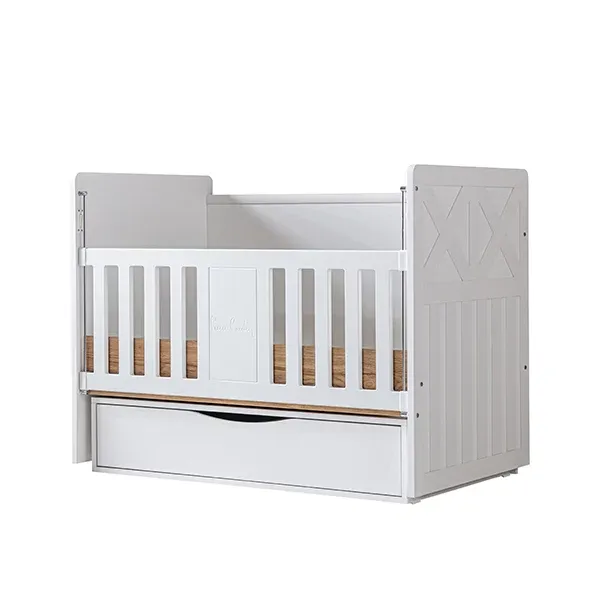 Pierre Cardin Bonnie Baby's Bed Convertible To Kid's Bed With Studying Desk - With Mattress - White product thumbnail 12