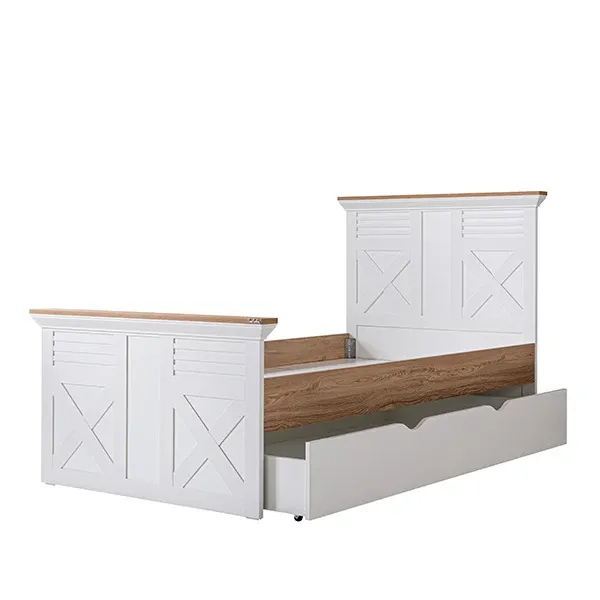 Pierre Cardin Bonnie Baby's Bed Convertible To Kid's Bed With Studying Desk - With Mattress - White product thumbnail 5