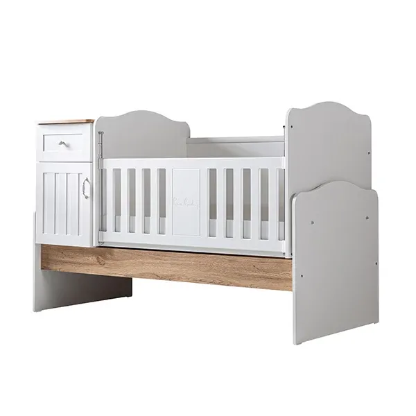 Pierre Cardin Bonnie Baby's Bed Convertible To Kid's Bed With Studying Desk - With Mattress - White product thumbnail 16