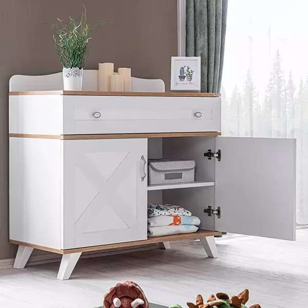 Pierre Cardin Bonnie Baby Room Dresser With Shelf - White product thumbnail 4