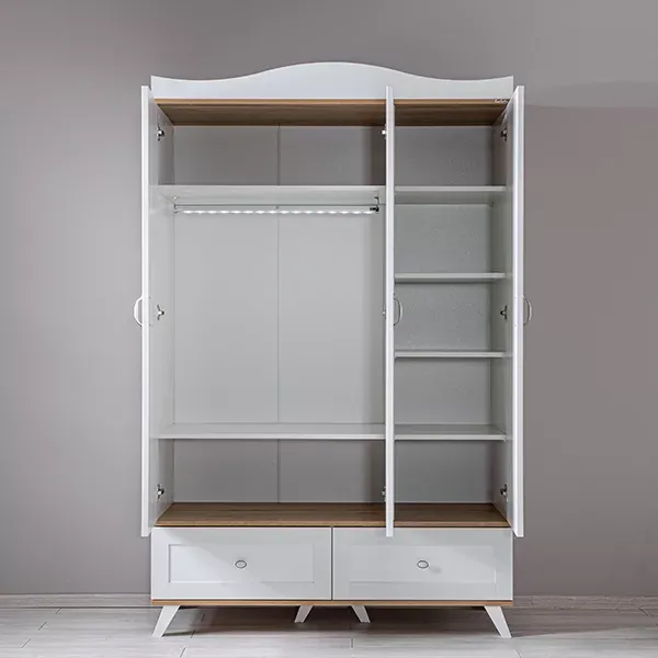 Pierre Cardin Bonnie 3-Door Baby Room Wardrobe - White product thumbnail 3