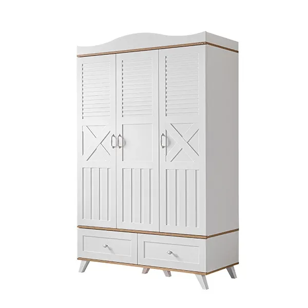 Pierre Cardin Bonnie 3-Door Baby Room Wardrobe - White product thumbnail 4