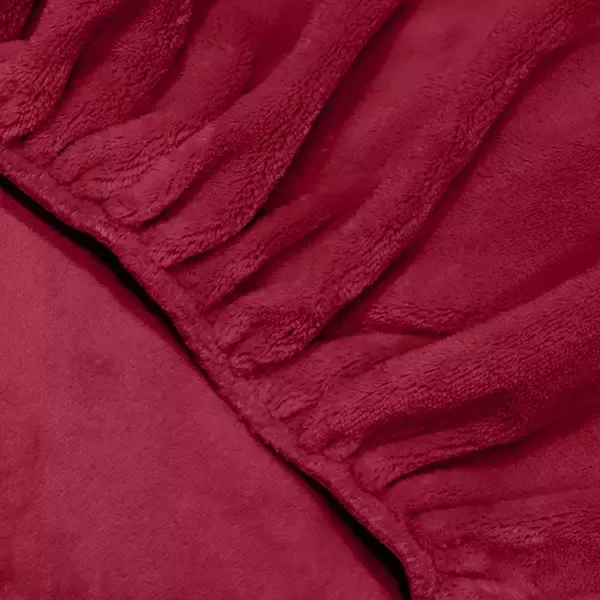 Nova Home WarmFit Winter Microfleece Fitted Sheet Set - Burgandy (Available in Sizes) product thumbnail 6