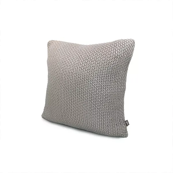 Nova Home Shine Hand Knitted Cushion Cover - 100% Cotton - 45x45 cm - Silver product thumbnail 4