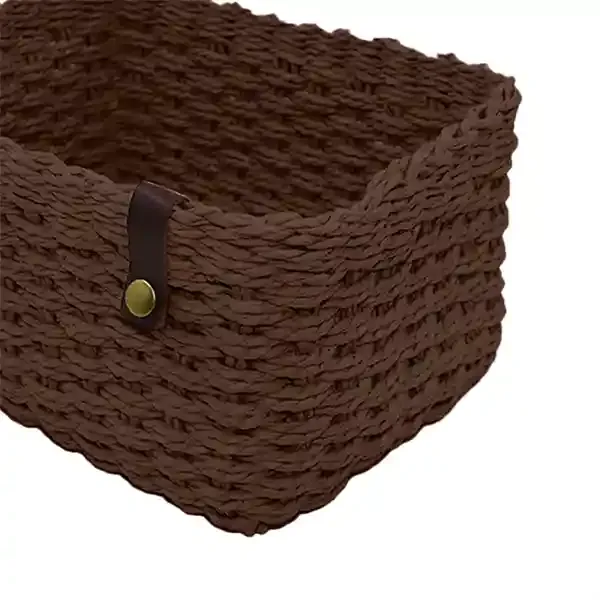 Weva Cosmopolitan Faux Rattan Storage Basket - Dark Brown product thumbnail 2
