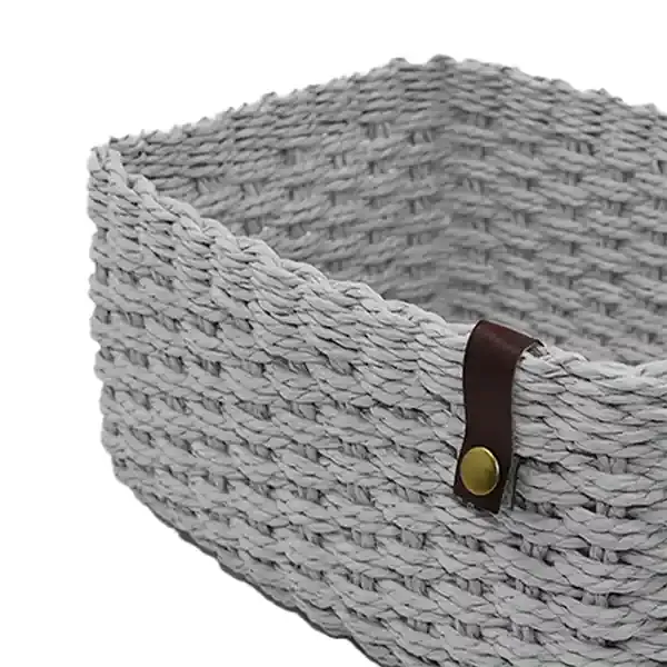 Weva Cosmopolitan Faux Rattan Storage Basket - Grey product thumbnail 3