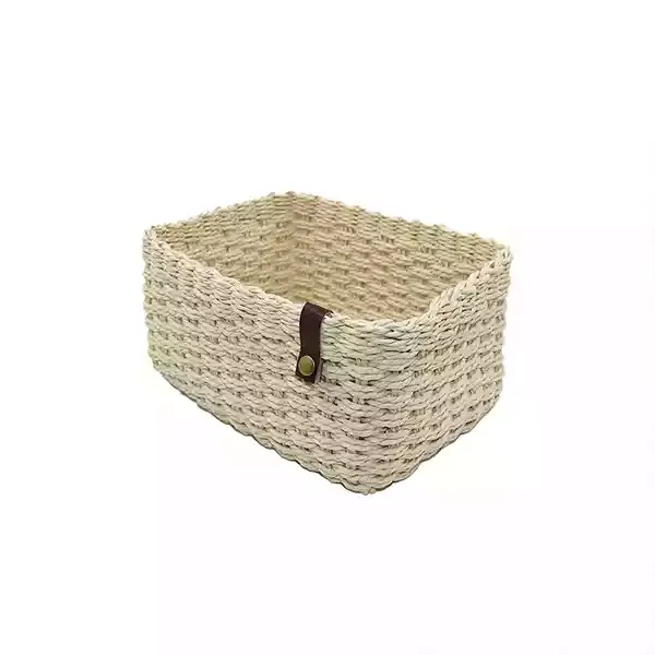 Weva Cosmopolitan Faux Rattan Storage Basket - Ivory product thumbnail 4