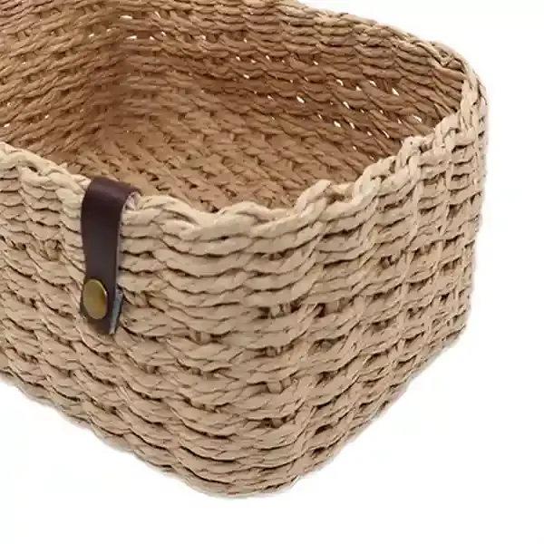 Weva Cosmopolitan Faux Rattan Storage Basket - Natural product thumbnail 2