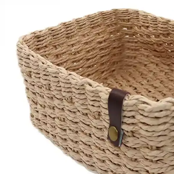 Weva Cosmopolitan Faux Rattan Storage Basket - Natural product thumbnail 3