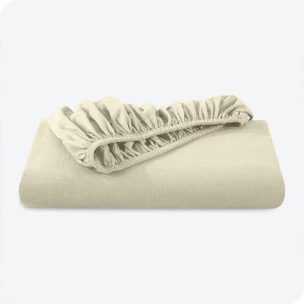 Nova Home Cotton Warm Winter Flannel Fitted Sheet Set - Beige (Available in Sizes) product thumbnail 3