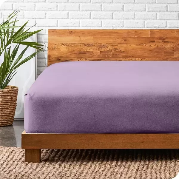 Nova Home Cotton Warm Winter Flannel Fitted Sheet Set - Queen - 3 Pcs - Purple product thumbnail 4