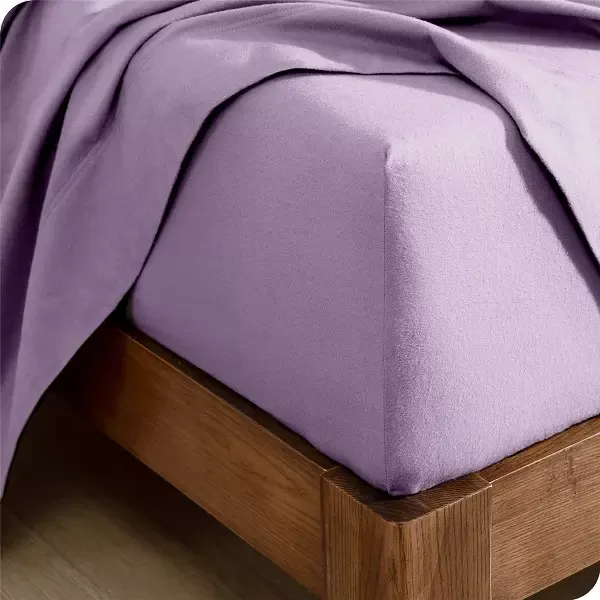 Nova Home Cotton Warm Winter Flannel Fitted Sheet Set - Purple(Available in Sizes) product thumbnail 2