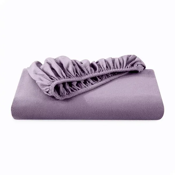 Nova Home Cotton Warm Winter Flannel Fitted Sheet Set - King & Super King - 3 Pcs - Purple product thumbnail 3