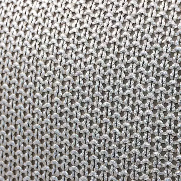 Nova Home Shine Hand Knitted Cushion Cover - 100% Cotton - 45x45 cm - Silver product thumbnail 2