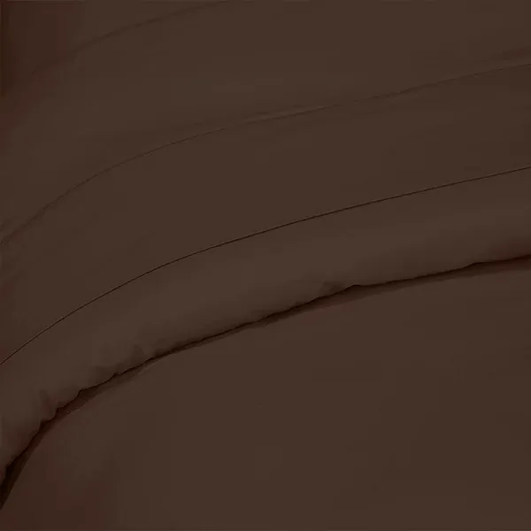 Fieldcrest Plain Duvet Cover - 100% Cotton - 220 Thread Count - Single & Twin - Dark Brown product thumbnail 2