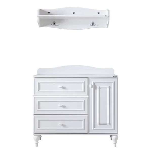 Pierre Cardin Aspendos Baby Room Dresser With Shelf - White product thumbnail 10