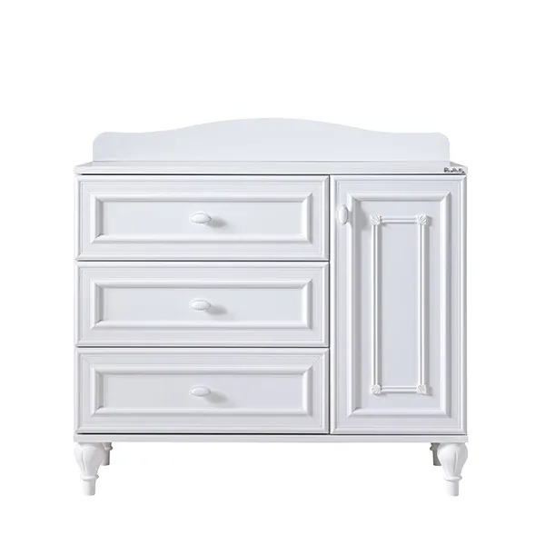 Pierre Cardin Aspendos Baby Room Dresser With Shelf - White product thumbnail 9