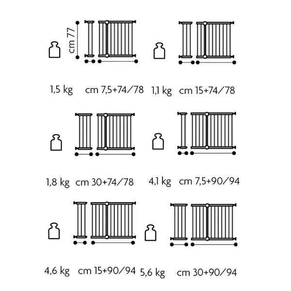 Brevi "Securella" Extension For Safety Gate - 7.5 cm - White product thumbnail 3