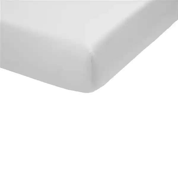 Bedding House Fitted Sheet Set - 100% Cotton - Single & Twin - 2 Pcs - White product thumbnail 4