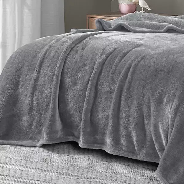 Nova Home Silky Blanket - Grey (Available in Sizes) product thumbnail 3