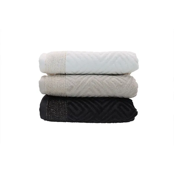 Nova Home Gold Versace 100% Cotton Jacquard Towel (Bath Towel) - Antracite (Available in Sizes) product thumbnail 2