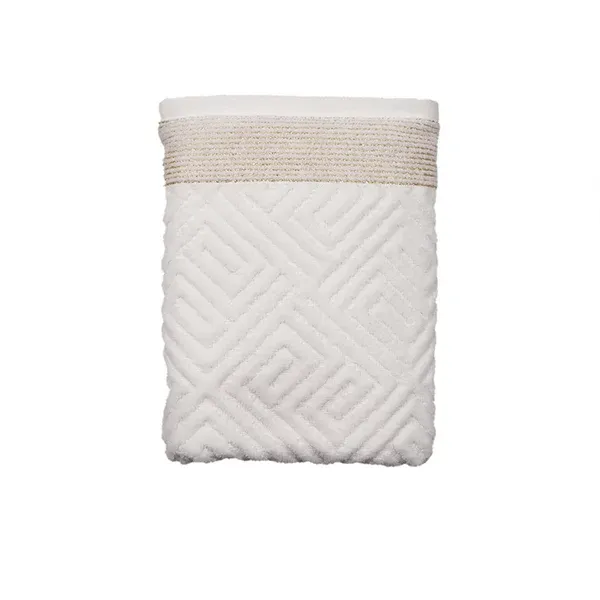 Nova Home Gold Versace 100% Cotton Jacquard Towel (Bath Towel) - White (Available in Sizes) product thumbnail 4